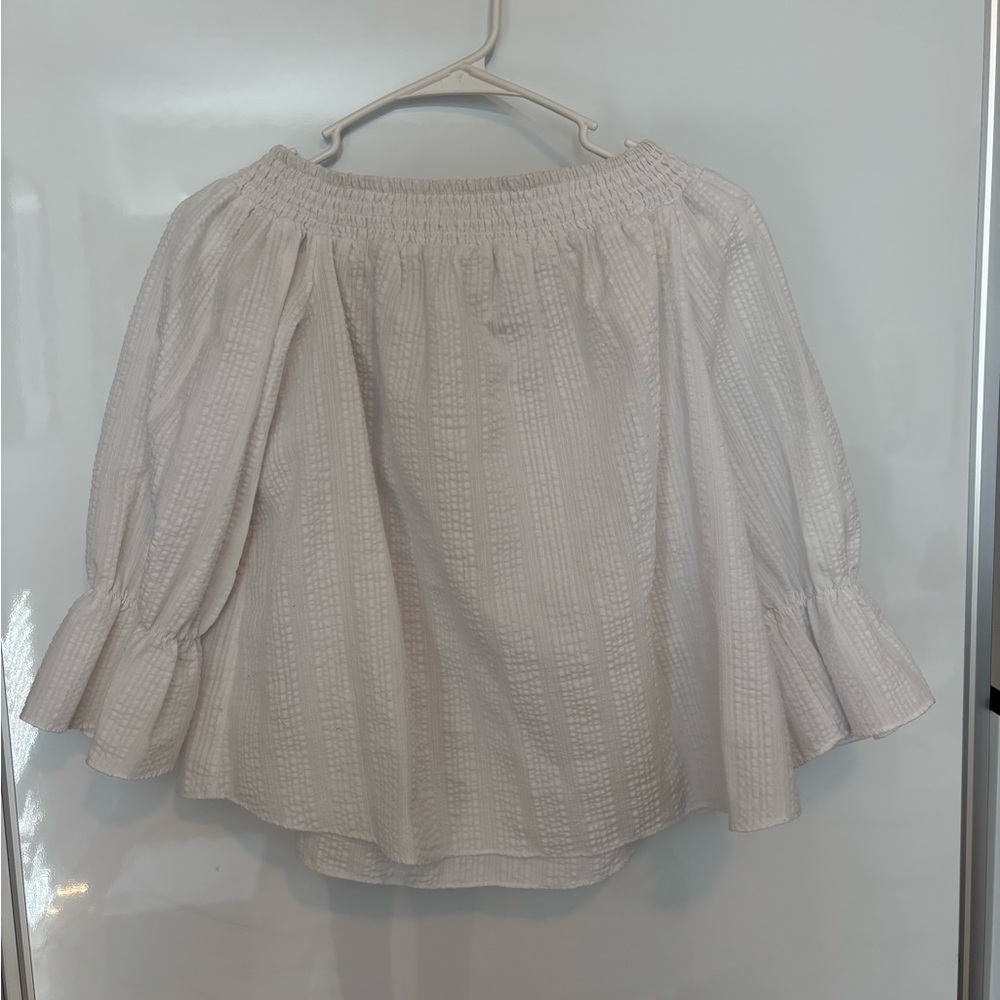 White Off-Shoulder Women's Top